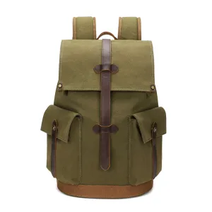 Durable Canvas Backpack - Vintage Casual Style 27L