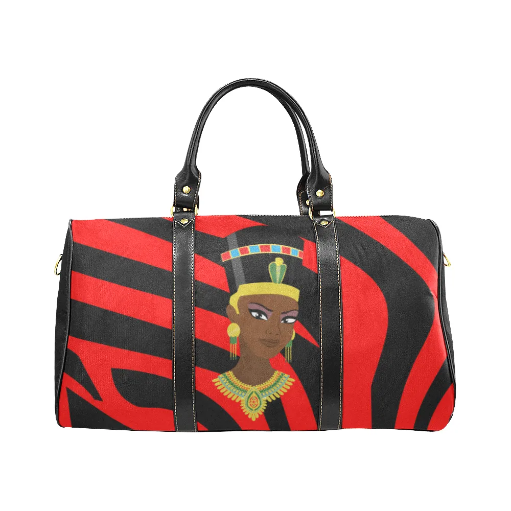 Egyptian Queen Zebra Waterproof Travel Bag