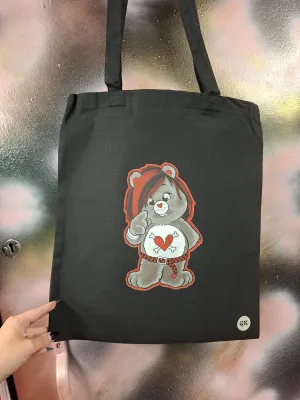 Emo Bear Black Tote Bag