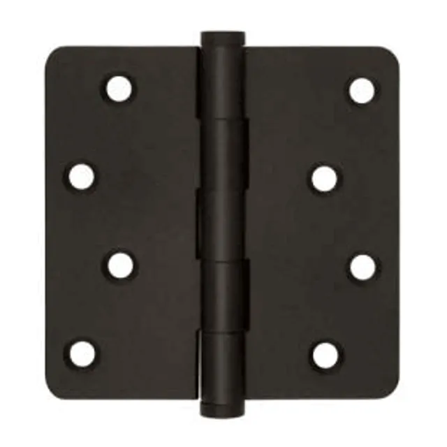 Emtek 91024 Steel Plain Bearing Hinge, 4" x 4", with 1/4" Radius Corners - Sold in Pairs