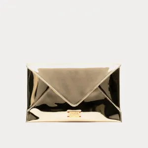 Evie Envelope Clutch Vegan - Mirror Gold