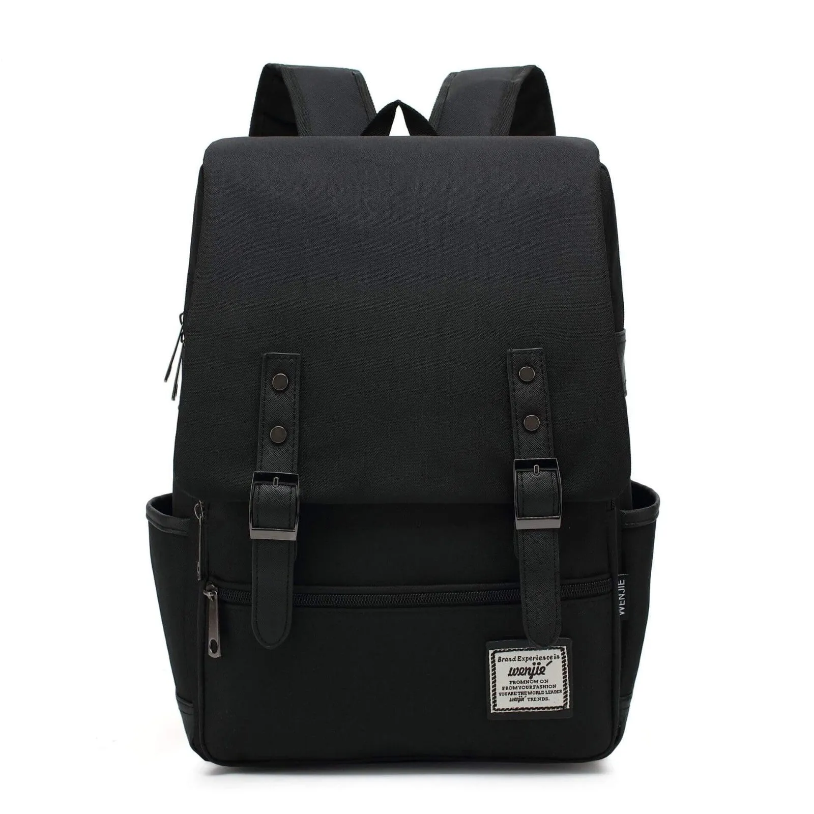 fashion simplism style canvas large-capacity comfortable students double buckle backpack