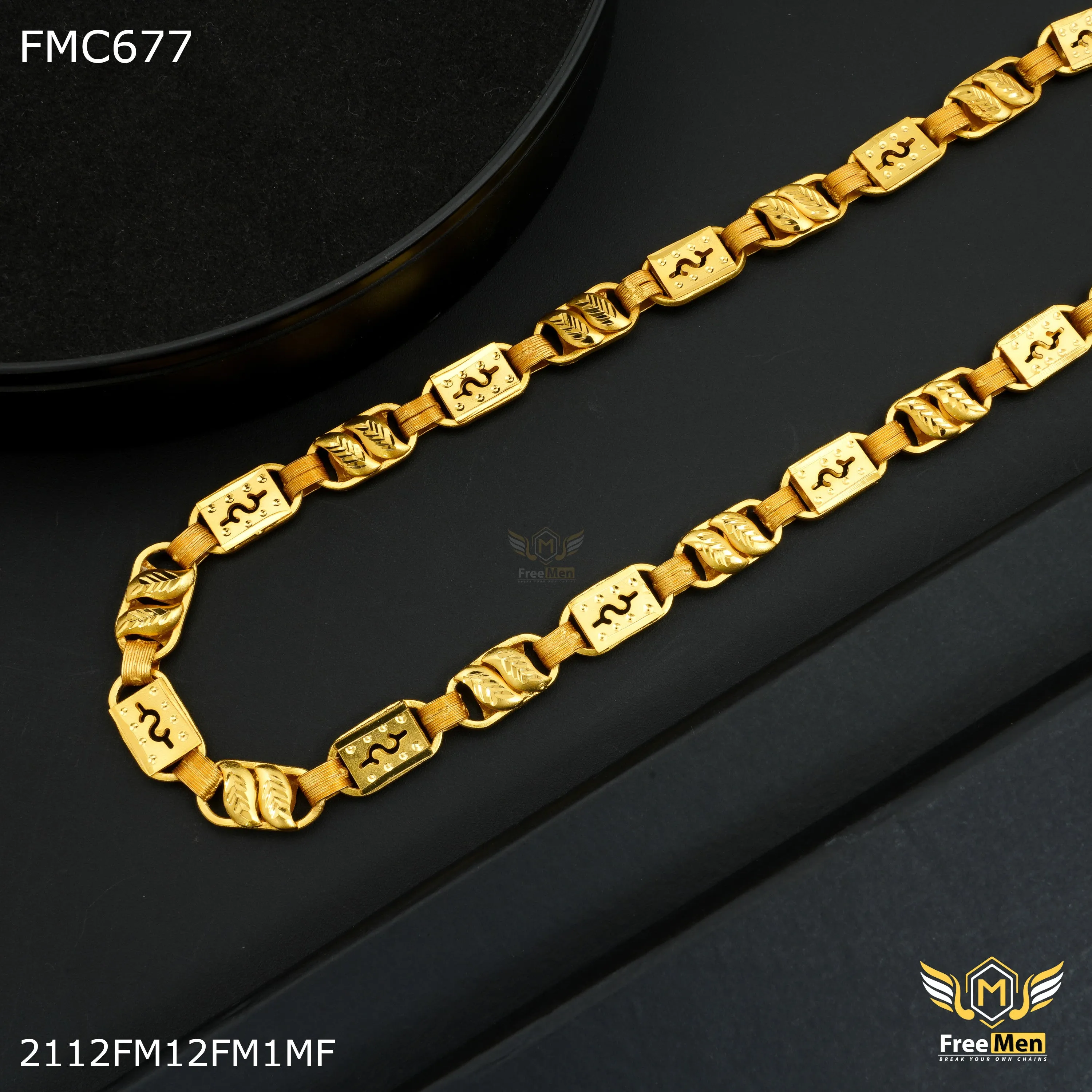 Freeme Broad Doller Mark with Kohli Chain for Man - FMC677