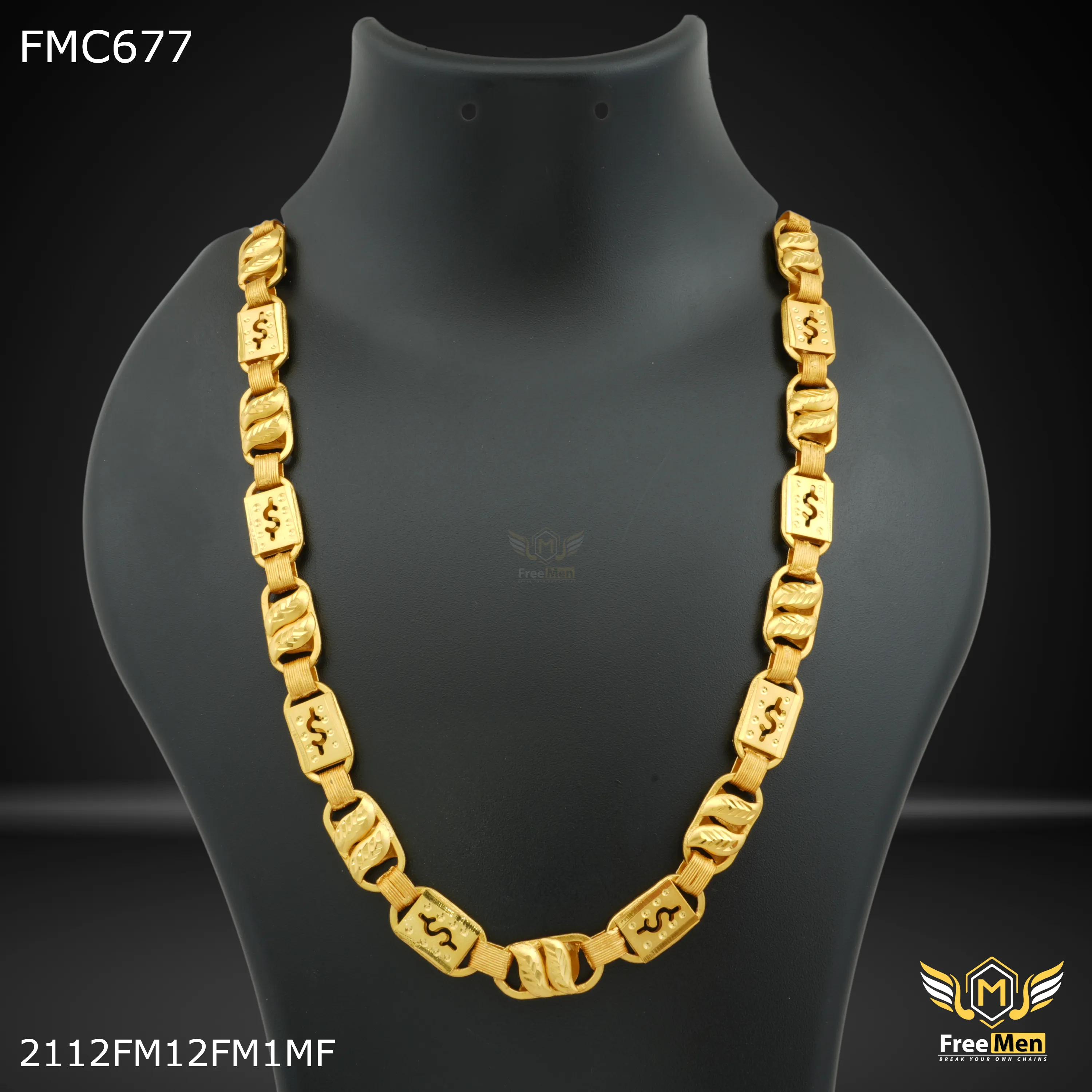 Freeme Broad Doller Mark with Kohli Chain for Man - FMC677