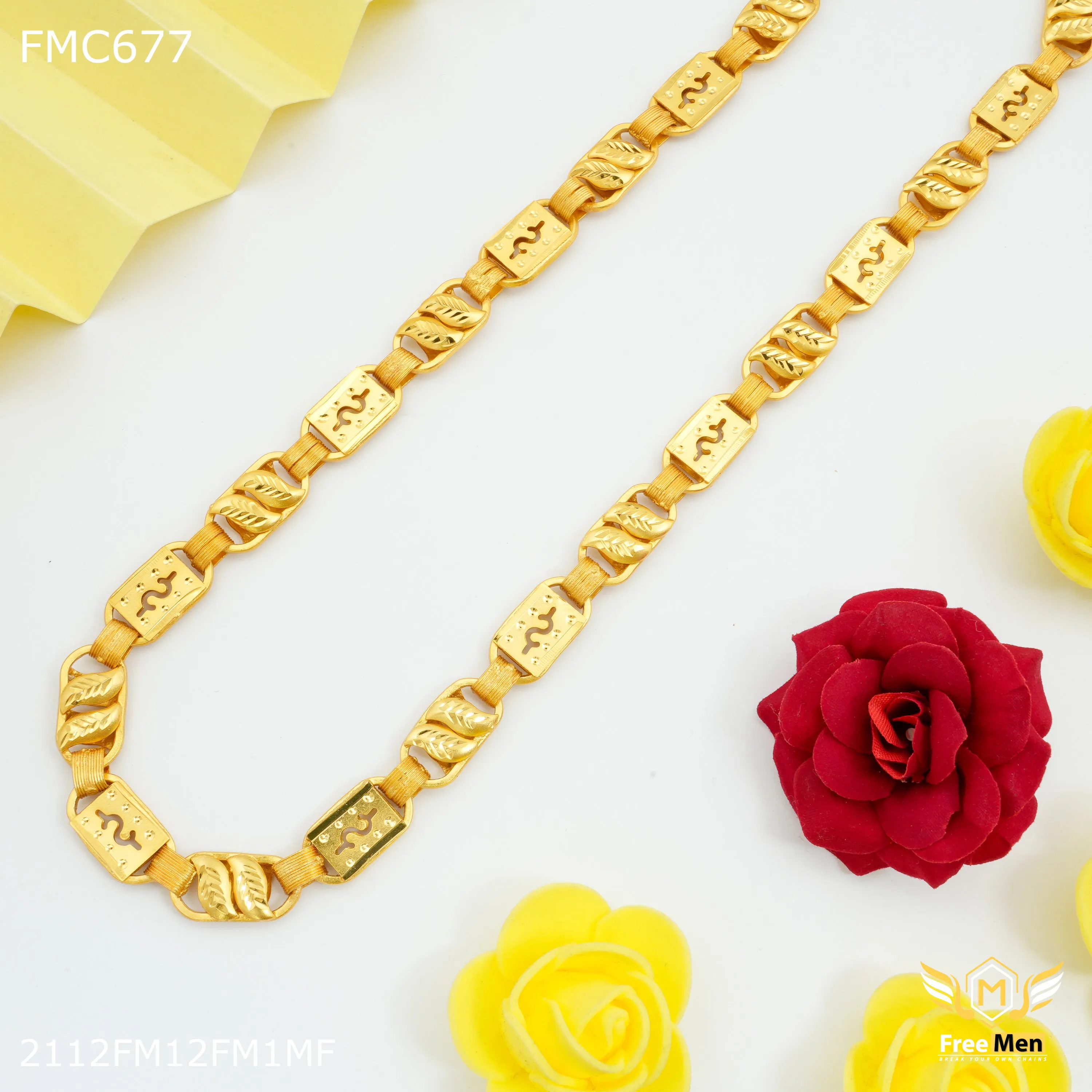 Freeme Broad Doller Mark with Kohli Chain for Man - FMC677