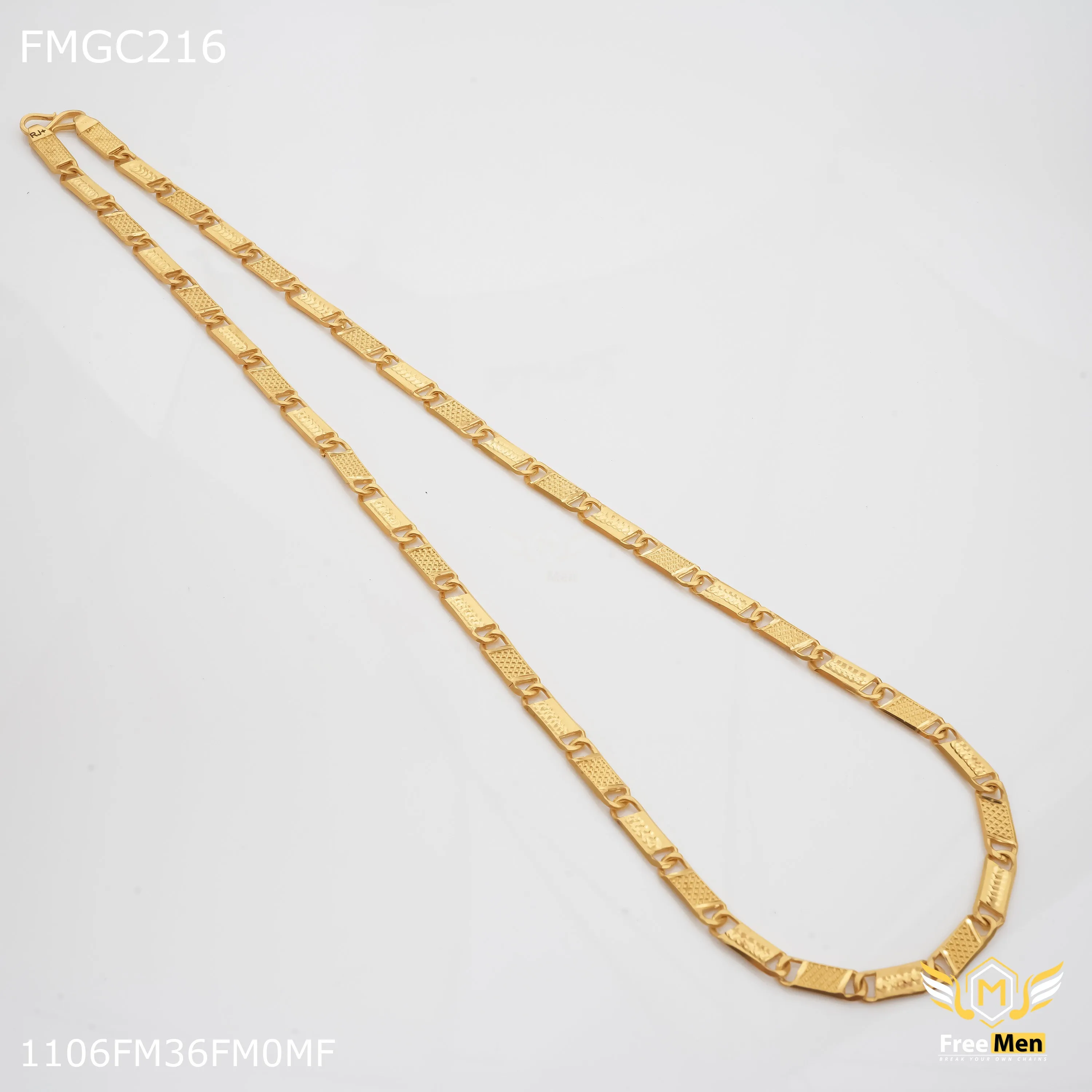 Freemen 1GM CNC OBO Biscuit  Nawabi Chain for Man - FMCG216