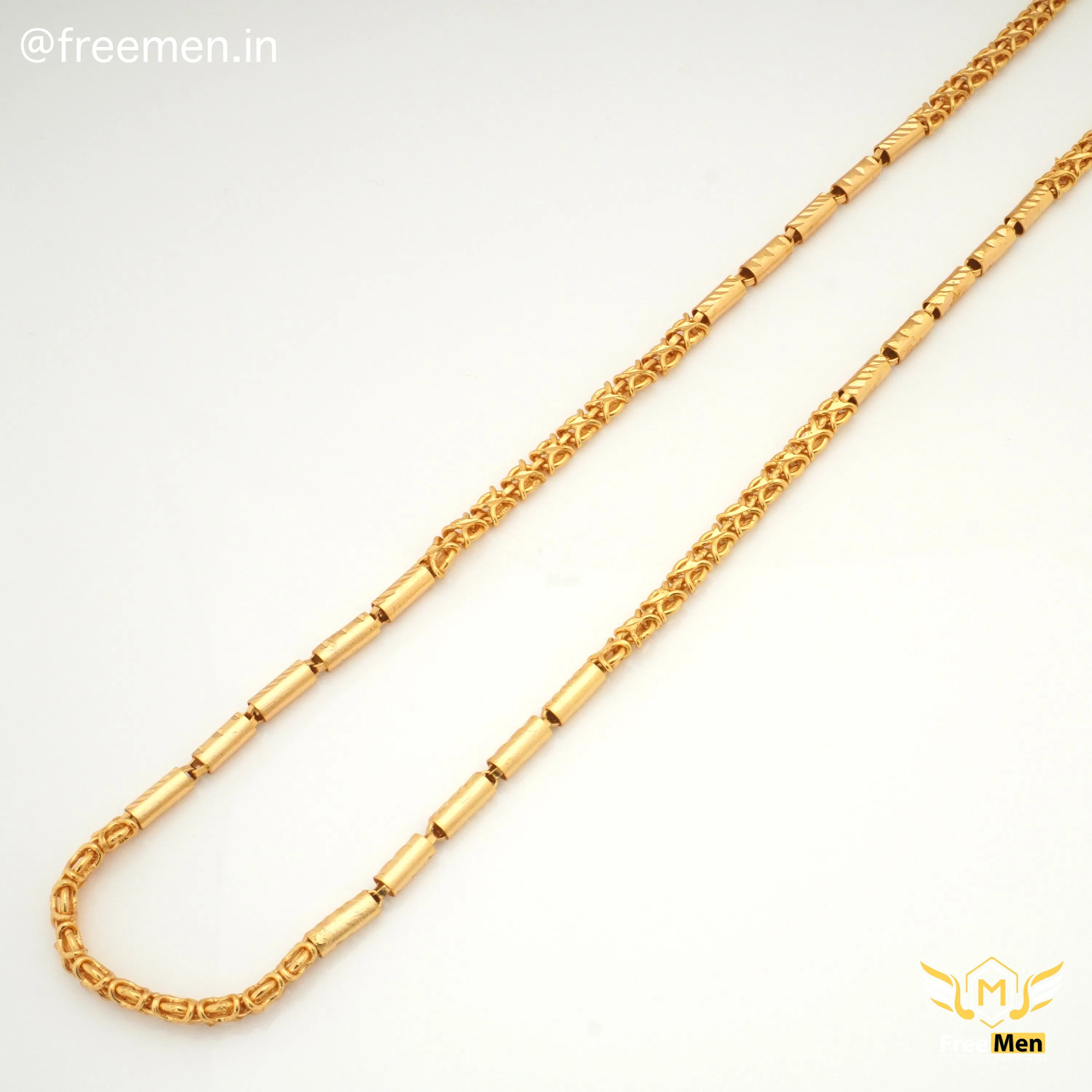 Freemen 5 Pipe Nice Golden Chain for Men- FMC13