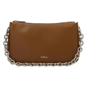 Furla 'Moon' Small Shoulder Bag - Cognac