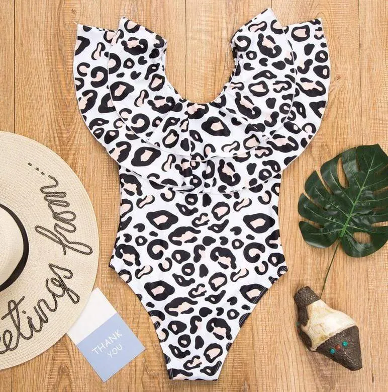 Girl's Leopard Print Swimwear for Summer