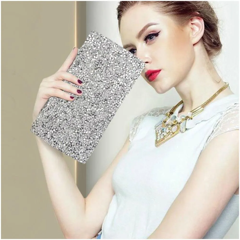 Glamorous Diamond Luxurious Sequin Clutch Bag