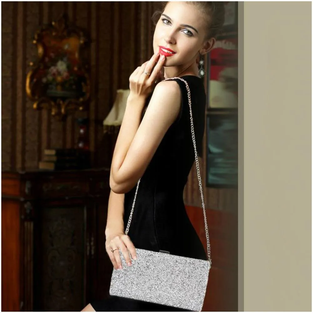 Glamorous Diamond Luxurious Sequin Clutch Bag