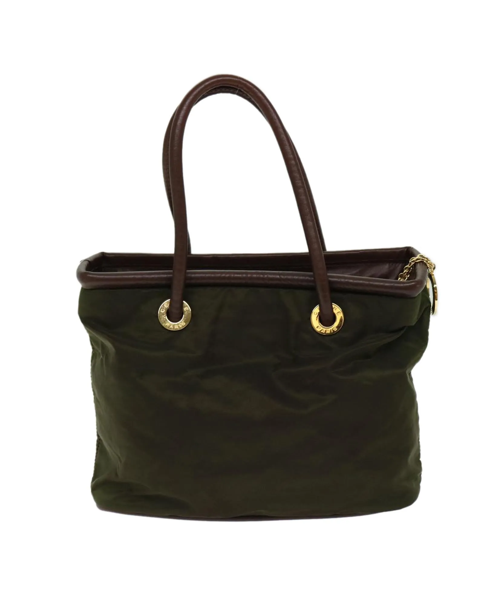 Khaki Nylon Hand Bag with Accessories - Rank C