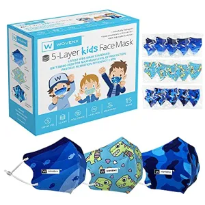 Kids 5-Layer Adjustable Reusable Face Mask (Wovenex)