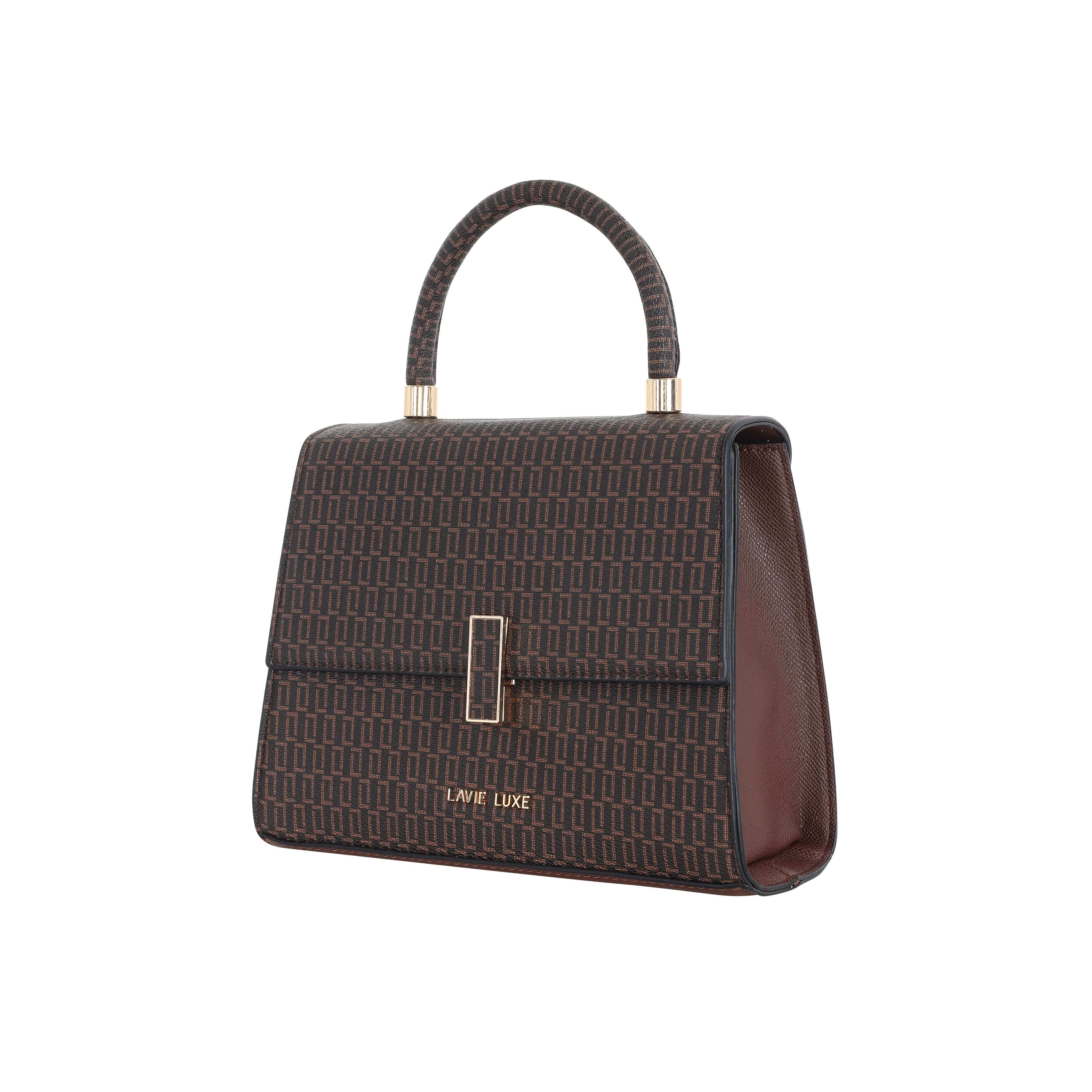 Lavie Luxe Monogram Ipsy24 Choco Medium Women's Satchel