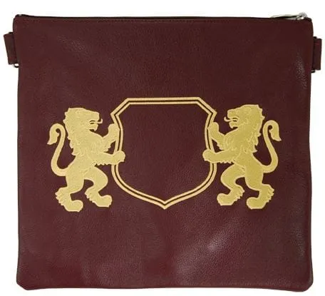 Leather Tallis &amp; Tefillin Bag with Lion Design 150B-BG