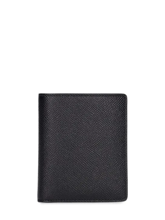 Maison Margiela   Grained leather clip wallet 