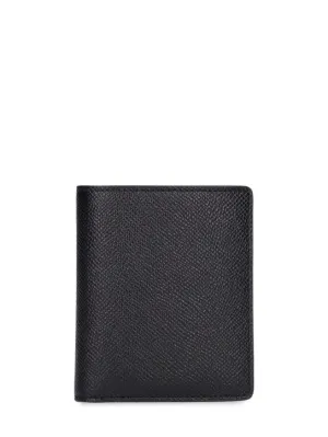 Maison Margiela   Grained leather clip wallet 