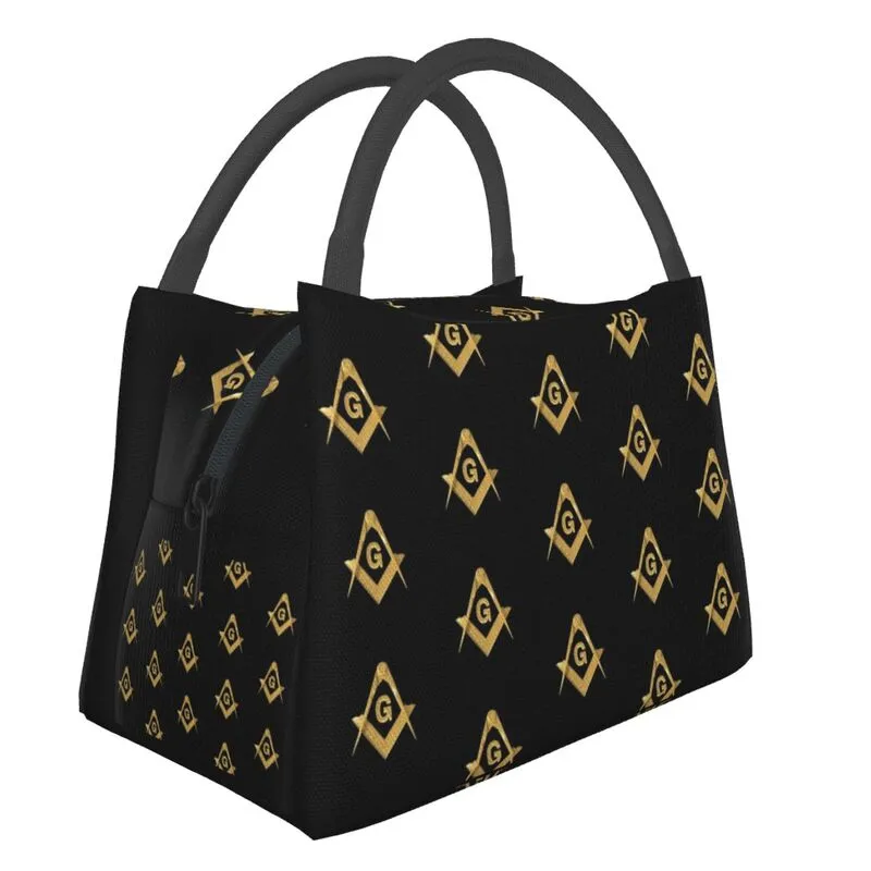 Master Mason Blue Lodge Lunch Bag - Square and Compass G Pattern