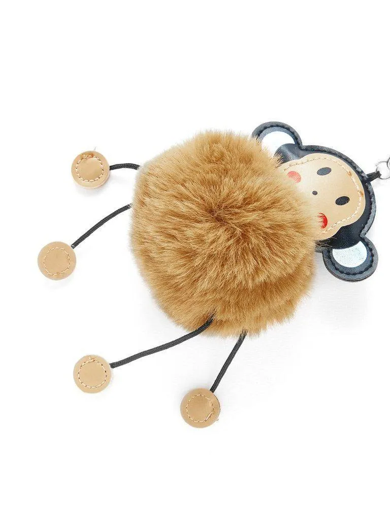 Monkey Keychain With Pom Pom