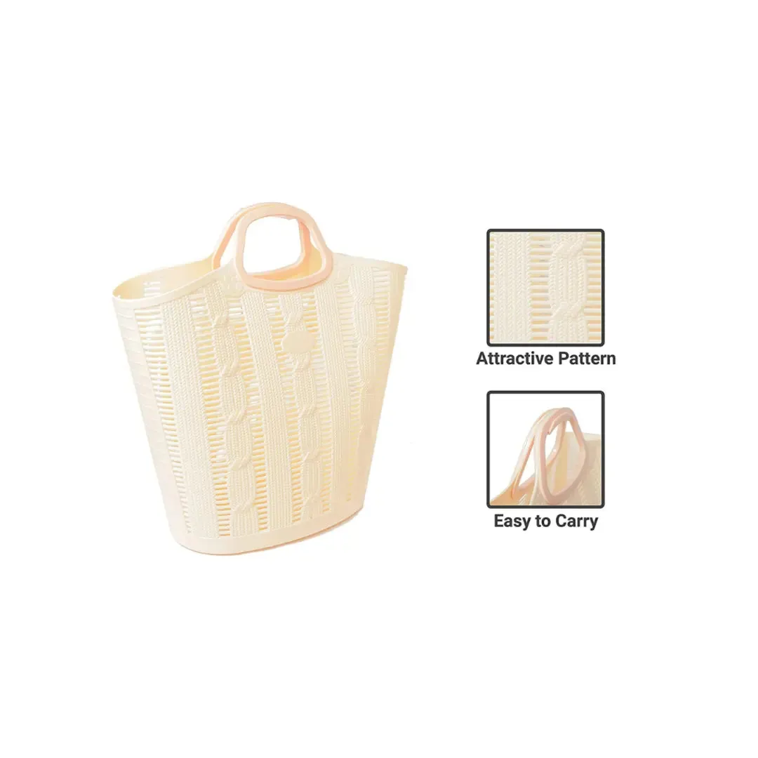 Nayasa Washable And Reusable Beige Shopping Basket/Bag