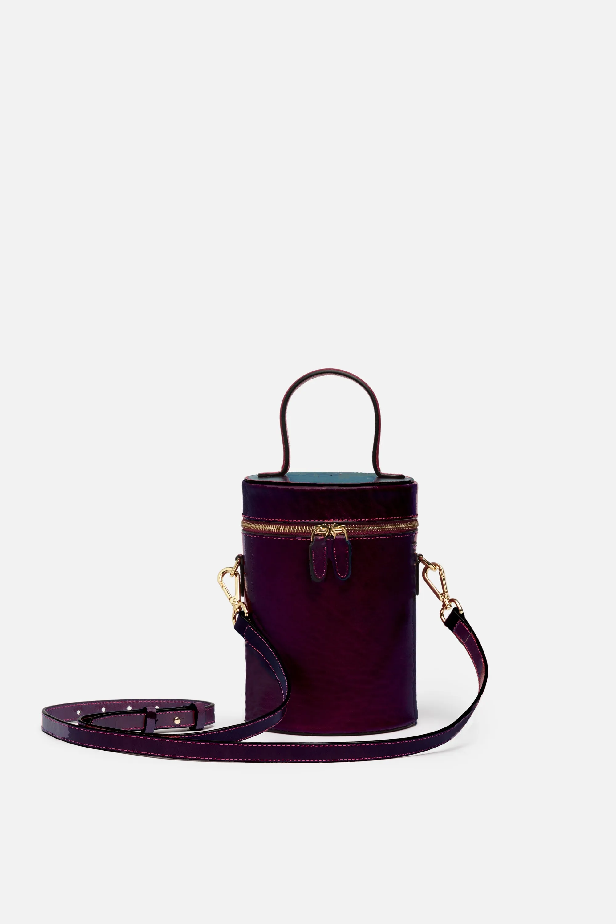 NOLA Bucket Leather Bag in Eggplant Purple - WAITLIST