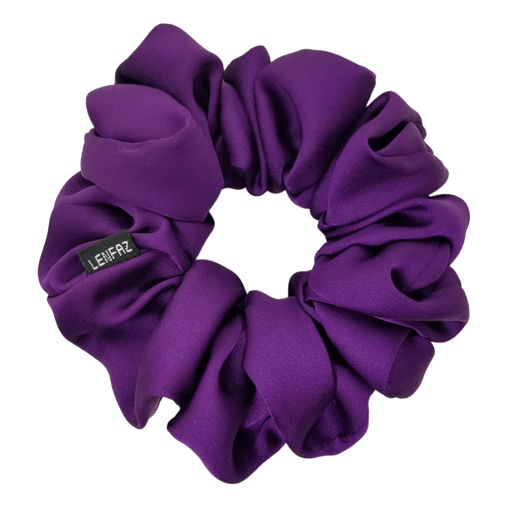 Plum Purple Matte Silk Scrunchie