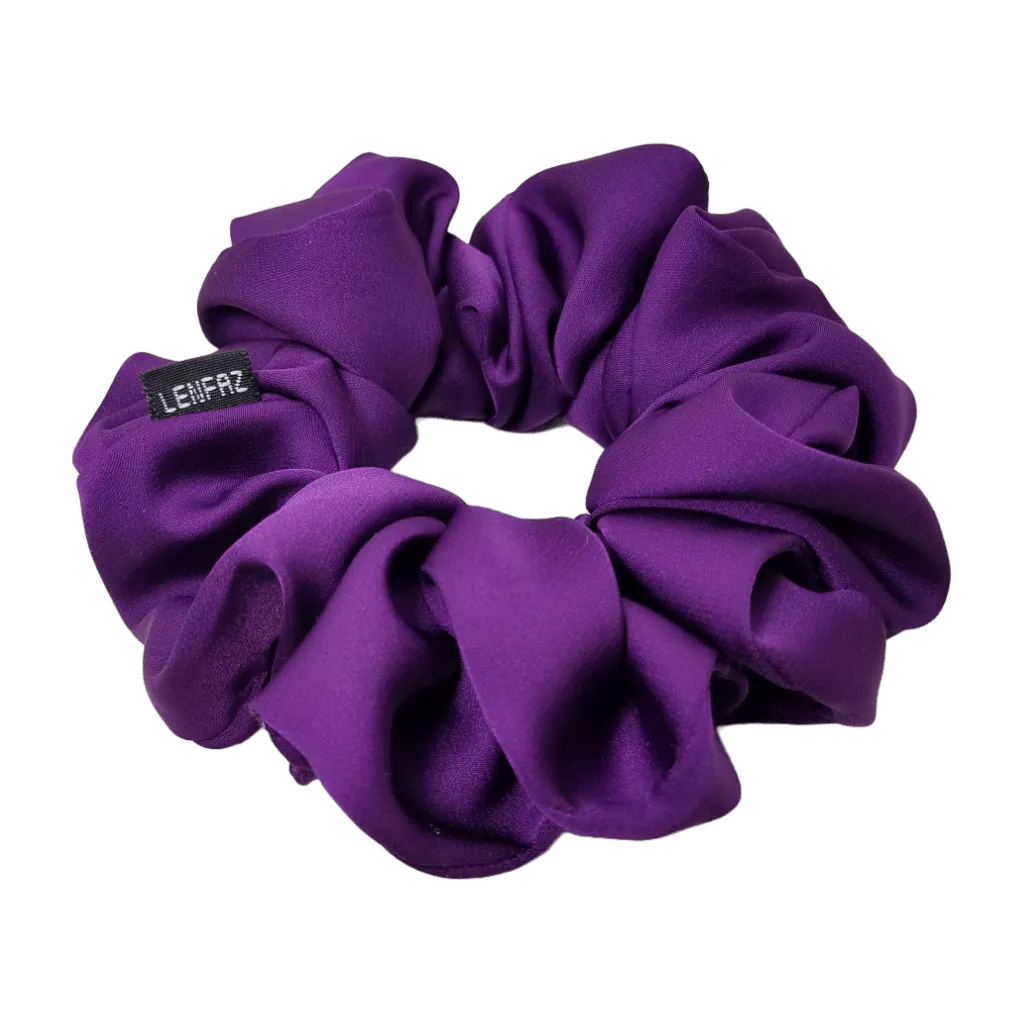 Plum Purple Matte Silk Scrunchie