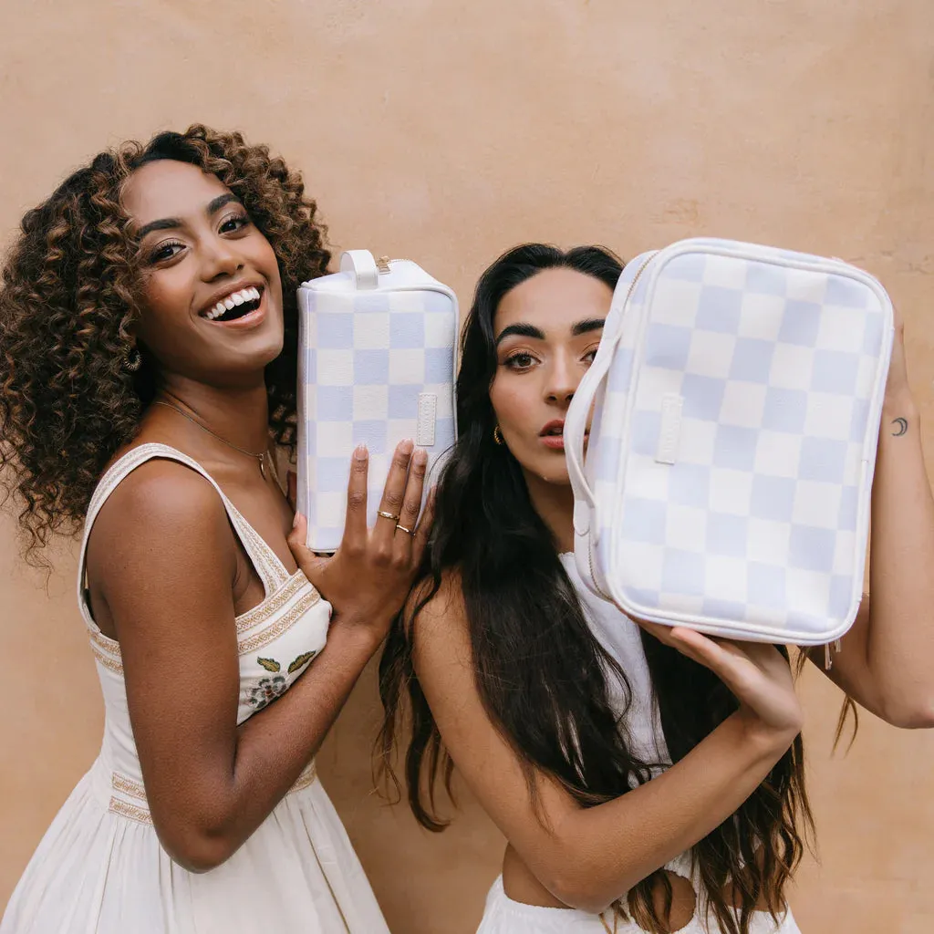 Powder Check Cosmetic Bags