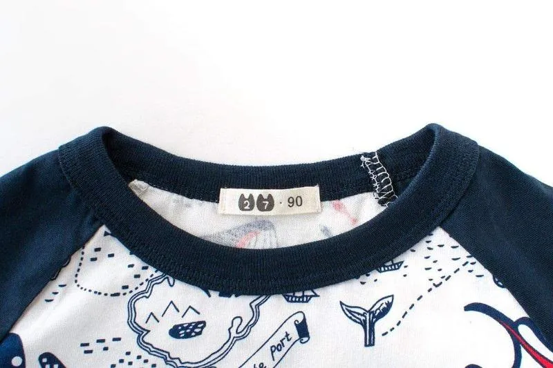 Premium Boy's Casual Tee with Shark Pattern