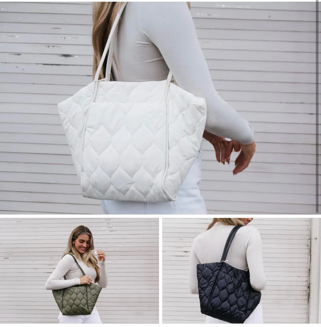 Preslee puffer tote