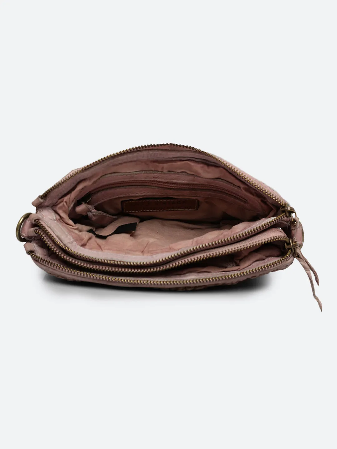 Quail Leather Hand Work Sling Bag