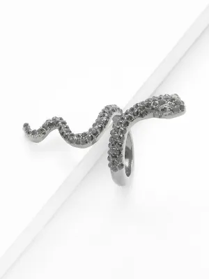 Rhinestone Snake Design Cute Ring