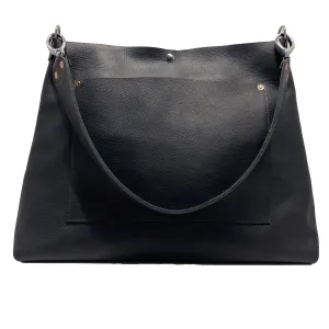 RTS- Bell Leather Shoulder Bag in Black