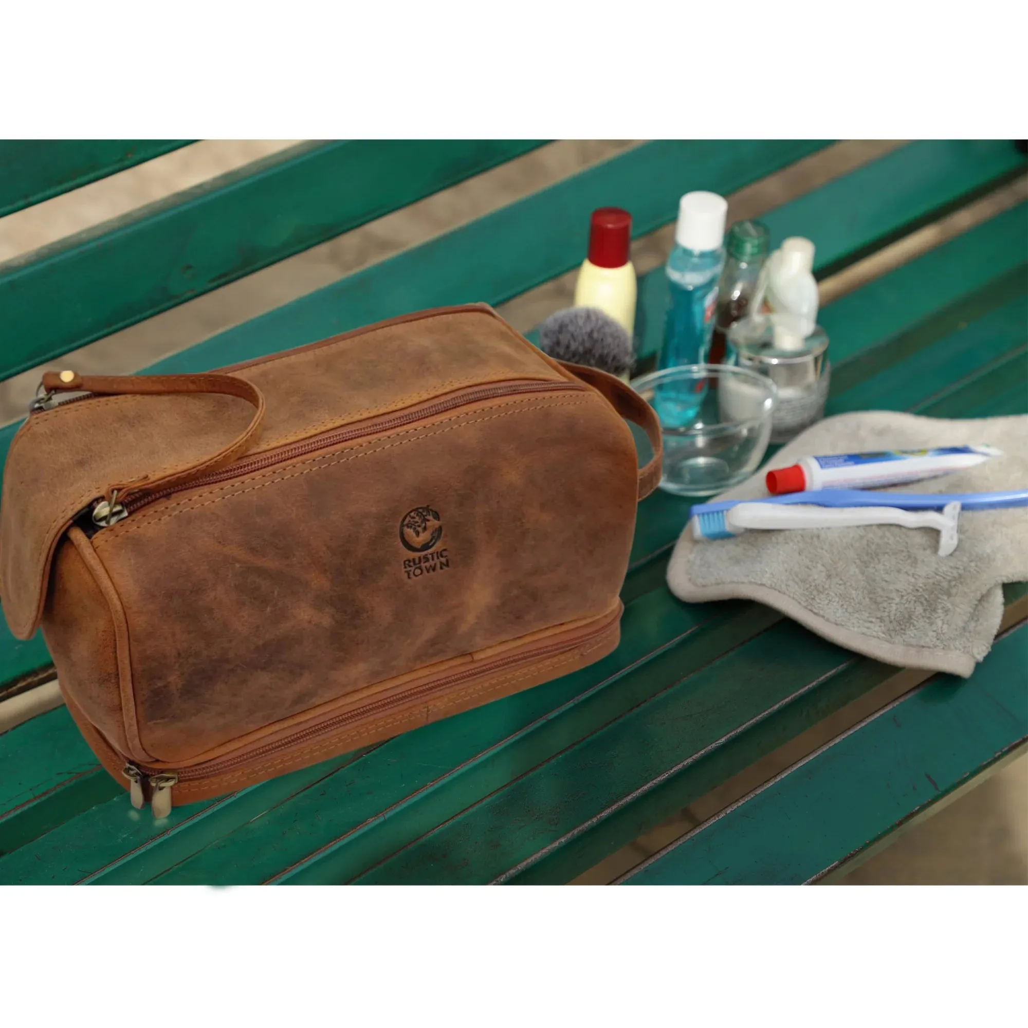 Sam's Stylish Leather Toiletry Bag