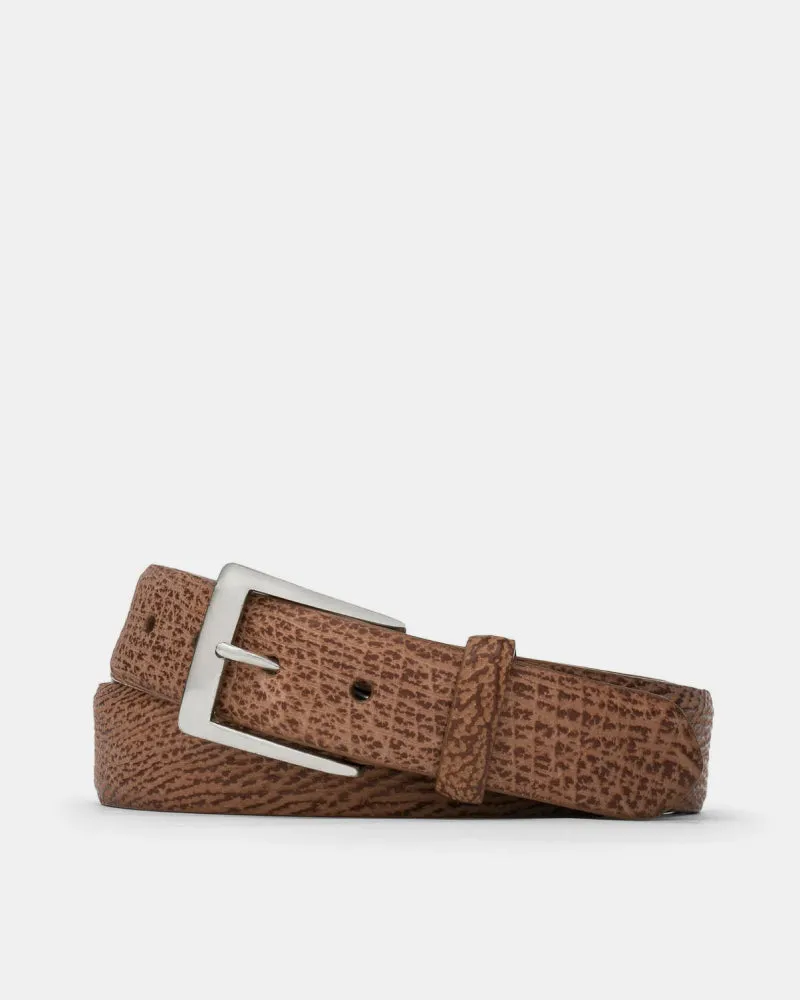 Shark Belt in Cognac Leather