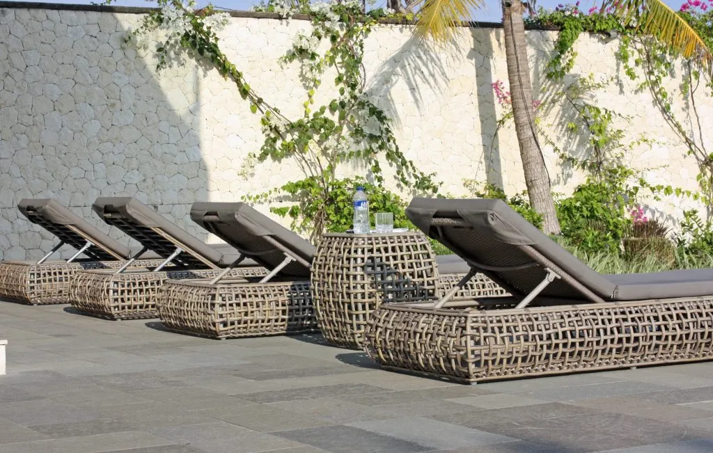 Skyline Design Dynasty Commercial Sun Lounger Kubu Mushroom Rattan Weave