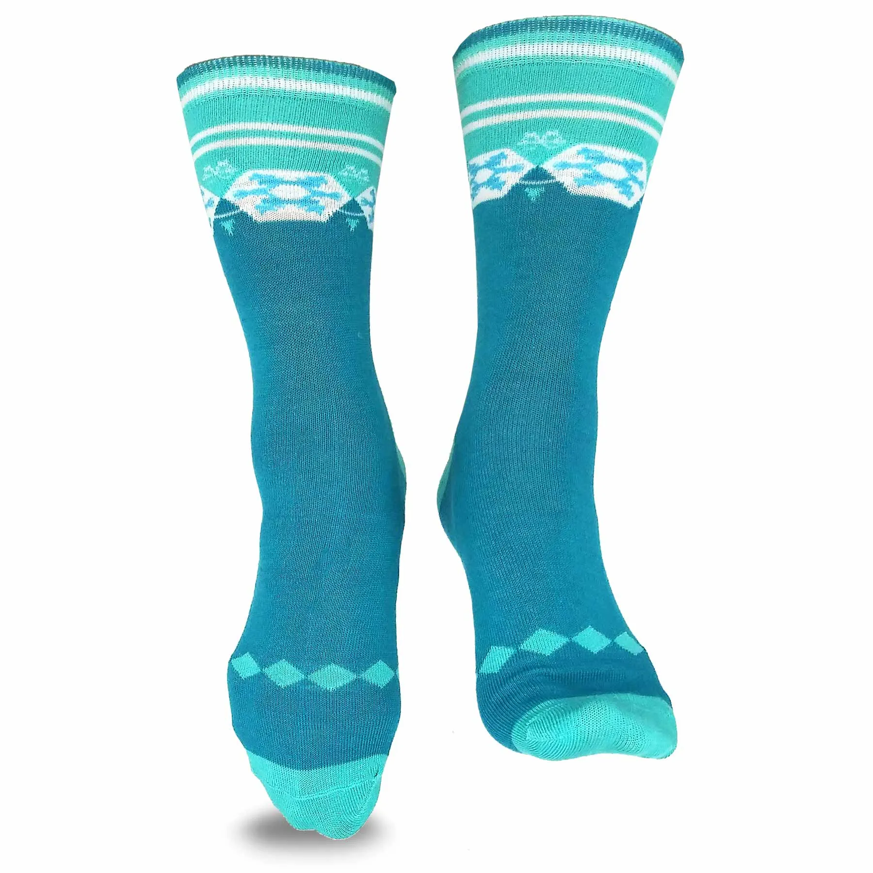 TeeHee Socks Women's Casual Polyester Crew Nordic 6-Pack (11193)