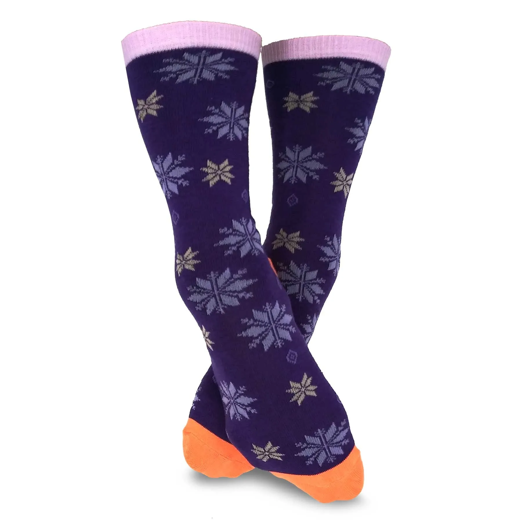 TeeHee Socks Women's Casual Polyester Crew Snowflake 12-Pack (1163536)