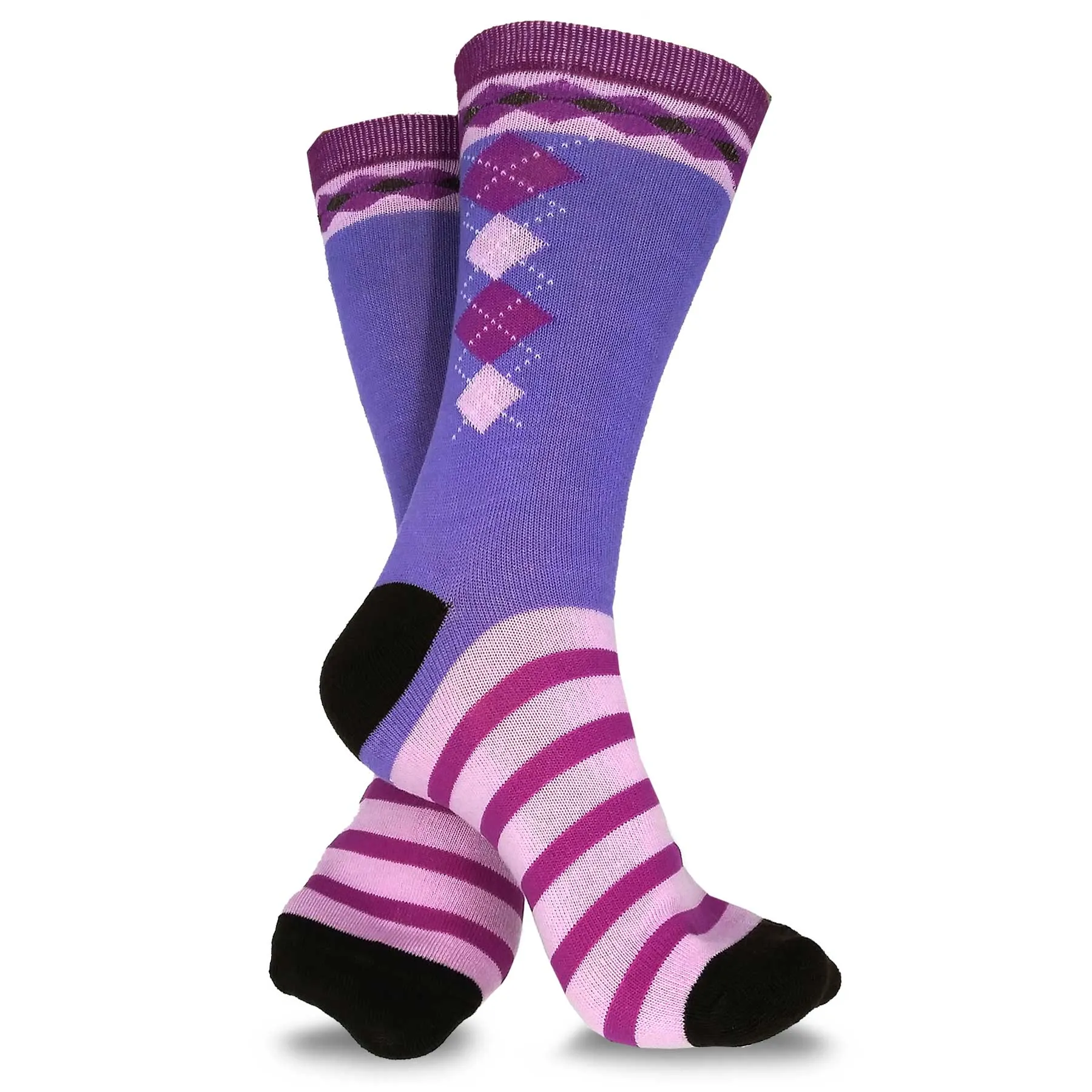 TeeHee Socks Women's Casual Polyester Crew Snowflake 12-Pack (1163536)