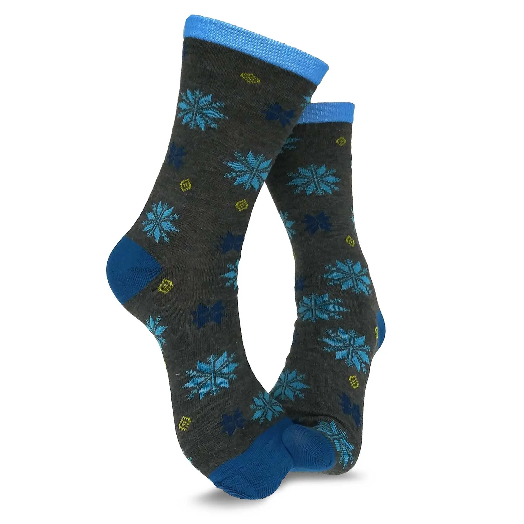 TeeHee Socks Women's Casual Polyester Crew Snowflake 12-Pack (1163536)