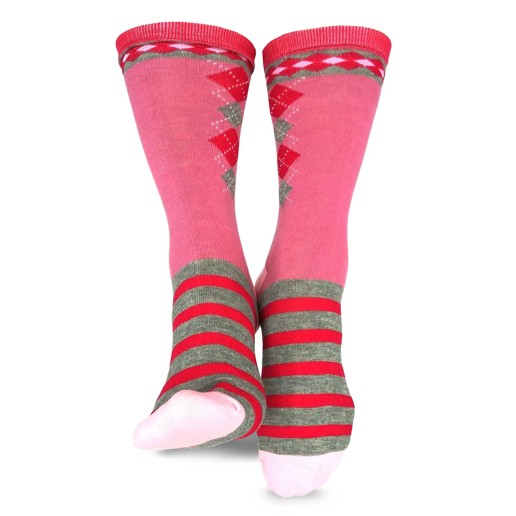 TeeHee Socks Women's Casual Polyester Crew Snowflake 12-Pack (1163536)