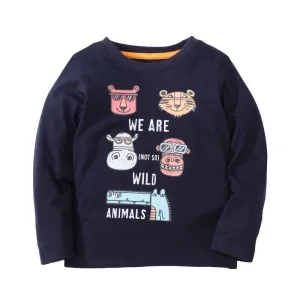 Toddler Boys Animal Print Fashion Tops