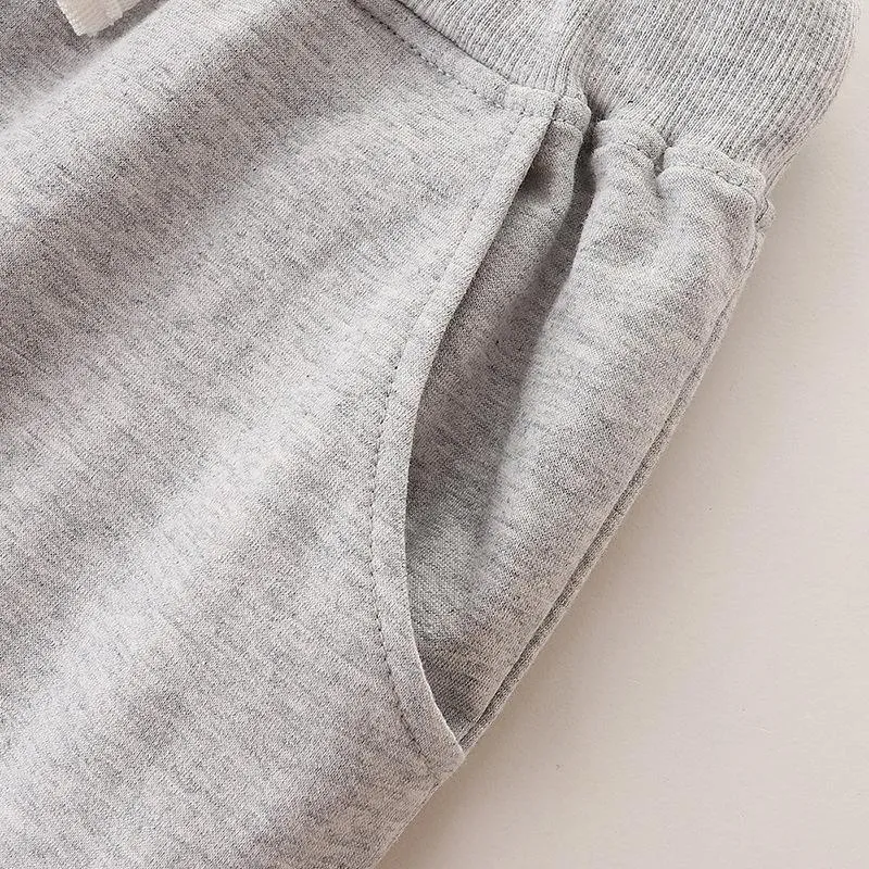 Toddler Boy's Casual Gray Cotton Pants