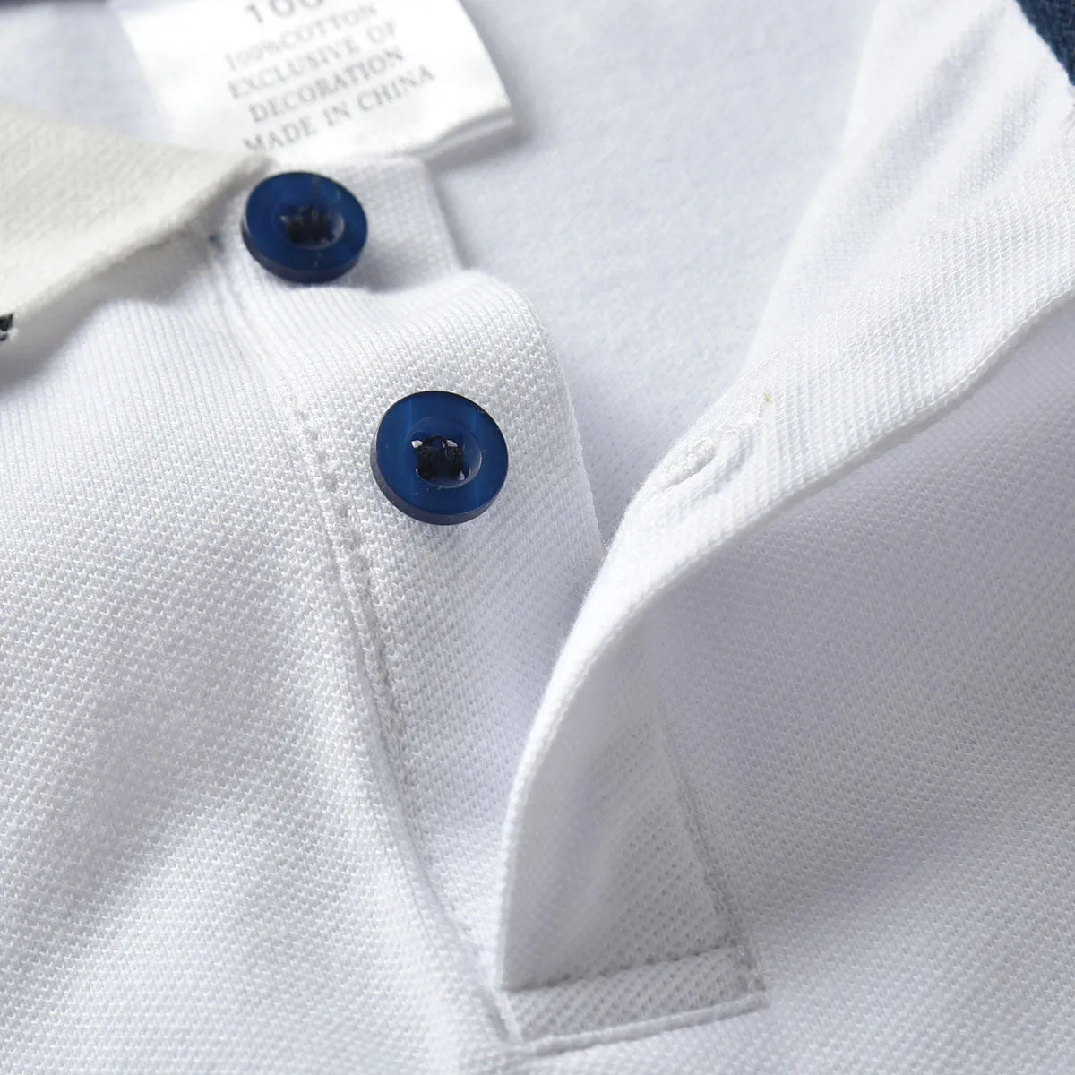 Toddler/Kid Boy White Polo Cotton Shirt