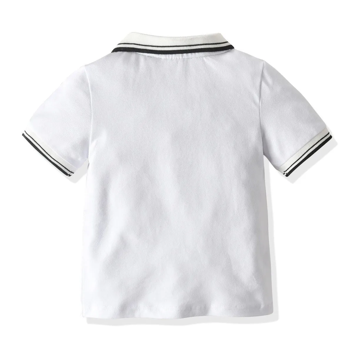 Toddler/Kid Boy White Polo Cotton Shirt