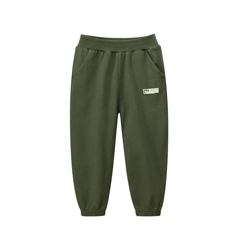 Toddler/Kid Boy's Army Green Cotton Sweatpants