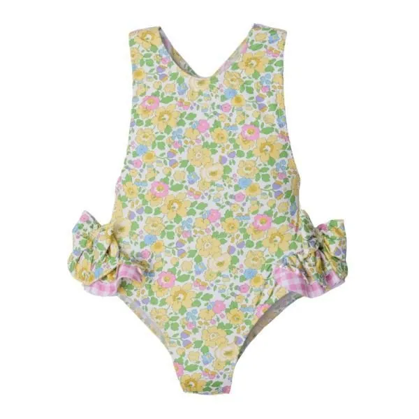 Toddler/Kid Girl Floral   Hearts Print One-Piece Swimsuit (2 Designs)