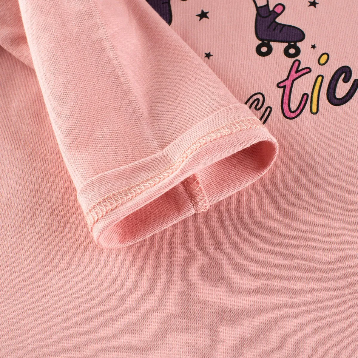 Toddler/Kid Girl Skating Cat Print Pink Long Sleeve Shirt