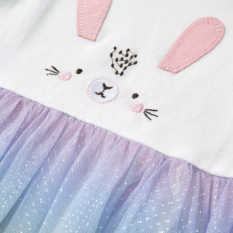 Toddler/Kid Girl's Bunny Print Design Summer Princess Dress