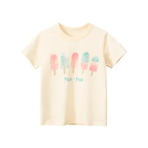 Toddler/Kid Girl's Ice Cream Print Design T-shirt